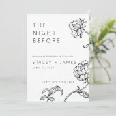 Minimale bloemen | De avond voor repetitie diner Kaart (Staand voorkant)