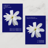 Minimale bloemen - Magnolia - Deep Blue Visitekaartje (Voorkant / Achterkant)