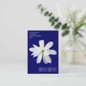 Minimale bloemen - Magnolia - Deep Blue Visitekaartje (Staand voorkant)