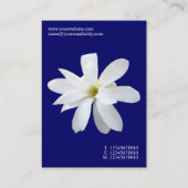 Minimale bloemen - Magnolia - Deep Blue Visitekaartje (Achterkant)
