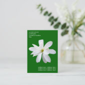 Minimale bloemen - Magnolia - Deep Grass Green Visitekaartje (Staand voorkant)