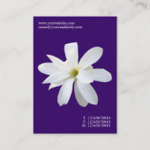 Minimale bloemen - Magnolia - Diep Violet Visitekaartje (Achterkant)