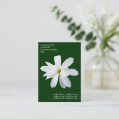 Minimale bloemen - Magnolia - Diepe Groen Visitekaartje (Staand voorkant)