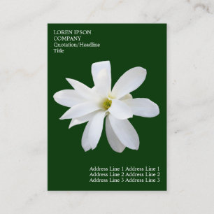 Minimale bloemen - Magnolia - Diepe Groen Visitekaartje