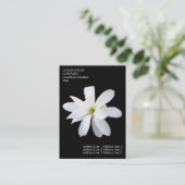 Minimale bloemen - Magnolia - Zwart Visitekaartje (Staand voorkant)