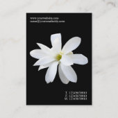 Minimale bloemen - Magnolia - Zwart Visitekaartje (Achterkant)