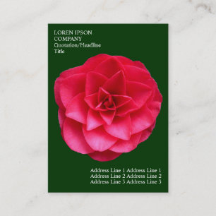 Minimale bloemen - Rode Camelia - Deep Green Visitekaartje