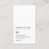 Minimale bloemen stijlvolle, moderne bedrijfsauto visitekaartje (Achterkant)