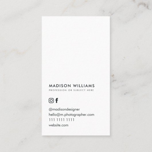 Minimale bloemen stijlvolle, moderne bedrijfsauto visitekaartje (Achterkant)