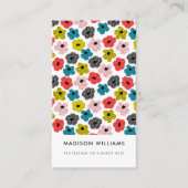 Minimale bloemen stijlvolle, moderne bedrijfsauto visitekaartje (Voorkant)