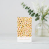 Minimale bloemen stijlvolle, moderne bedrijfsauto visitekaartje (Staand voorkant)