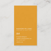 Minimale bloemen stijlvolle, moderne bedrijfsauto visitekaartje (Achterkant)