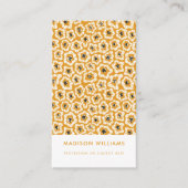 Minimale bloemen stijlvolle, moderne bedrijfsauto visitekaartje (Voorkant)