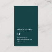 Minimale bloemen stijlvolle, moderne bedrijfsauto visitekaartje (Achterkant)