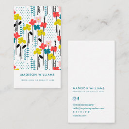 Minimale bloemen stijlvolle, moderne bedrijfsauto visitekaartje