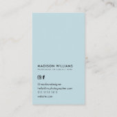 Minimale bloemen stijlvolle, moderne bedrijfsauto visitekaartje (Achterkant)