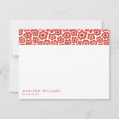 Minimale bloemen Stijlvolle Trendy Modern Note Kaa Notitiekaartje (Voorkant)