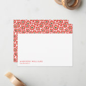 Minimale bloemen Stijlvolle Trendy Modern Note Kaa Notitiekaartje (Voorkant / Achterkant in situ)