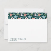 Minimale bloemen Stijlvolle Trendy Modern Note Kaa Notitiekaartje (Voorkant)