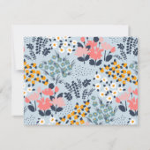 Minimale bloemen Stijlvolle Trendy Modern Note Kaa Notitiekaartje (Achterkant)