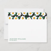 Minimale bloemen Stijlvolle Trendy Modern Note Kaa Notitiekaartje (Voorkant)