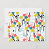 Minimale bloemen Stijlvolle Trendy Modern Note Kaa Notitiekaartje (Achterkant)