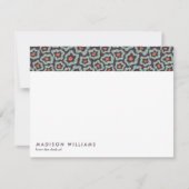 Minimale bloemen Stijlvolle Trendy Modern Note Kaa Notitiekaartje (Voorkant)