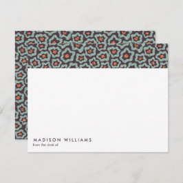 Minimale bloemen Stijlvolle Trendy Modern Note Kaa Notitiekaartje