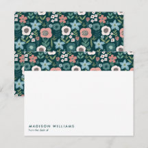 Minimale Bloemen Stijlvolle Trendy Moderne Notitie