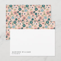 Minimale Bloemen Stijlvolle Trendy Moderne Notitie