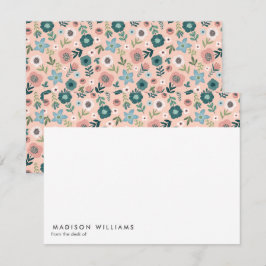 Minimale Bloemen Stijlvolle Trendy Moderne Notitie Notitiekaartje