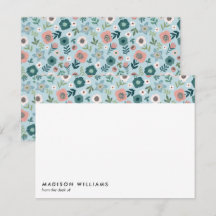 Minimale Bloemen Stijlvolle Trendy Moderne Notitie