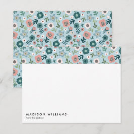 Minimale Bloemen Stijlvolle Trendy Moderne Notitie Notitiekaartje