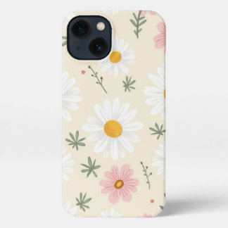 Minimale Bloemen Zomer Patroon Telefoonhoes iPhone 13 Hoesje