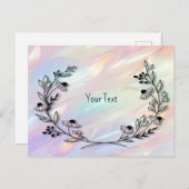 Minimale bloemenansichtkaart briefkaart (Voorkant / Achterkant)