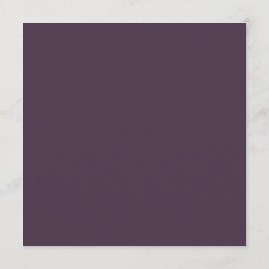 Minimale bloemenboe aubergine Paarse op witte brui Menu (Achterkant)