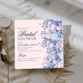 Minimale bloemenbruidsdouche uitnodiging