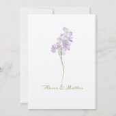 Minimale bloemenbruiloft save the date (Achterkant)