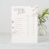 Minimale Bloemengraad Guessing BruidsGame Kaart (Staand voorkant)