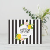 Minimale bloemenkrans Gestreept Cadeaubon (Staand voorkant)