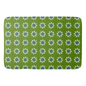 Minimale bloemenretro avocado groen badmat (Voorkant)