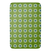 Minimale bloemenretro avocado groen badmat (Voorkant Verticaal)