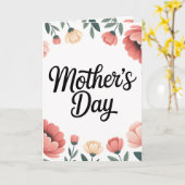 Minimale bloemenvaderdagkaart kaart (Gele Bloem)