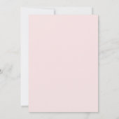 Minimale bloemenvlinder blauw roze virtuele bruilo kaart (Achterkant)