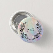 Minimale bloemknop ronde button 3,2 cm (Voorkant /achterkant)