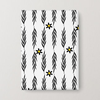 Minimale bloemloze naadloze moderne botanische mad button