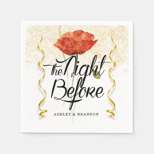 Minimale bloemmotief De avond voor de repetitie se Servet (Voorkant)