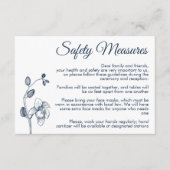 Minimale bloemorchideeën moderne veiligheidsmaatre informatiekaartje (Voorkant)