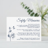 Minimale bloemorchideeën moderne veiligheidsmaatre informatiekaartje (Staand voorkant)