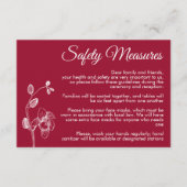 Minimale bloemorchideeën moderne veiligheidsmaatre informatiekaartje (Voorkant)